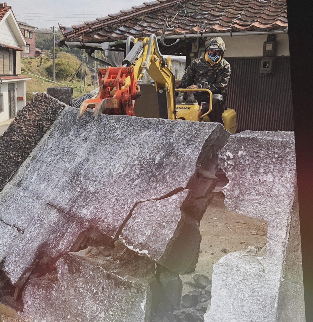 山口県の解体工事は　大興業にお任せください 確かな技術で解体工事を徹底サポート 木造・鉄骨造・ＲＣ造なんでも迅速・丁寧な施工で対応します！